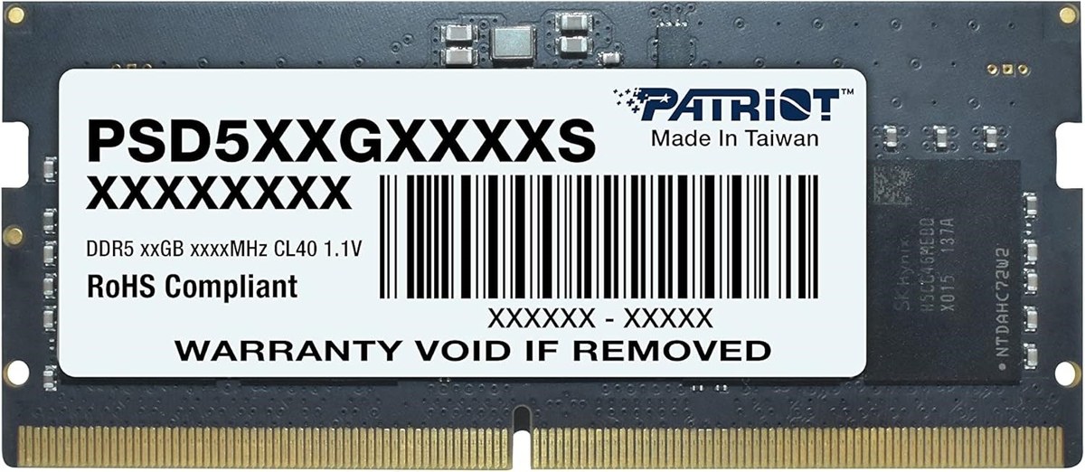 Patriot 16GB DDR5 4800MHz CL11 1.35V SODIMM PATRIOT במחשבים בלבד
