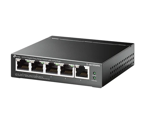 TP-LINK סוויץ' POE SWITCH 5-PORT GIGA EASY SMART WITH 4-PORT POE+ 120W TP-LINK
