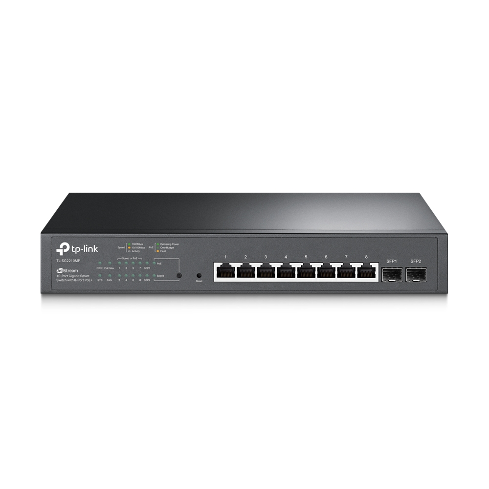 TP-LINK סוויץ' POE SWITCH 10PORT SMART SWITCH WITH 8PORT POE 150W TP LINK