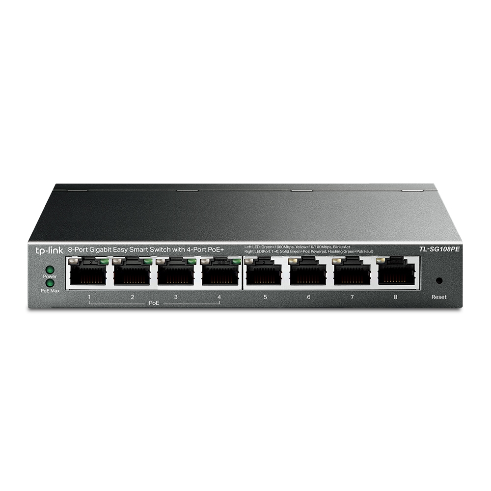 TP-LINK סוויץ' POE SWITCH 8 PORT GIGA Smart WITH 8PORT POE 58W TP LINK