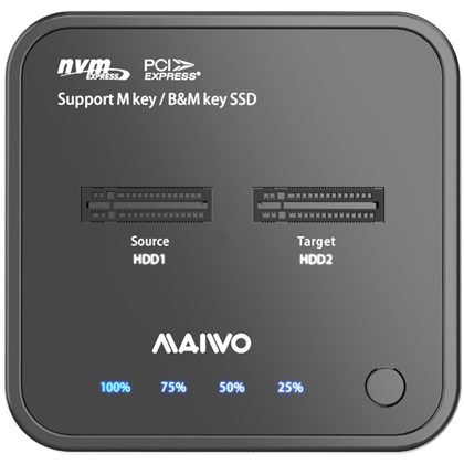 MAIWO Maiwo K3016P Dual-bay USB3.2 Gen2 Type-C to NVMe M.2 SSD