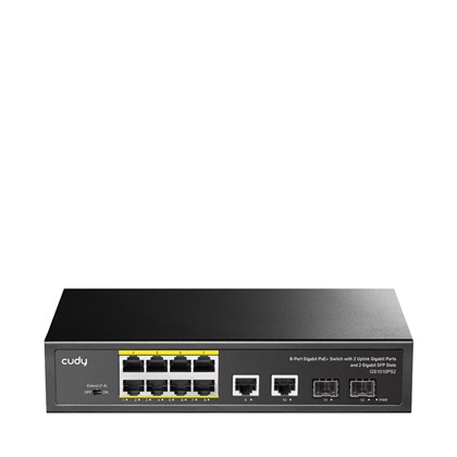 Cudy SWITCH 8-PORT Gigabit PoE+ 2GbE 2GbSFP GS1010PS2 Cudy