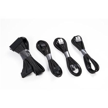 Phanteks PHANTEKS EXTENSION CABLE PS COMBO PACK BLACK Phanteks sleeved extension cables for VGA and Motherboard