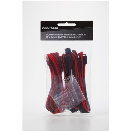 Phanteks PHANTEKS EXTENSION CABLE PS COMBO BLACK/RED