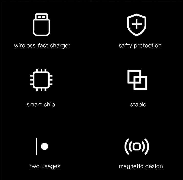 Yesido מעמד לרכב 15W Wireless magnetic charging dock and compatible holder (C131)