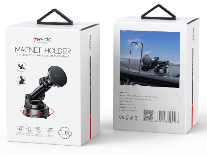 Yesido מעמד לרכב Magetic Phone Holder (sets) (C160)
