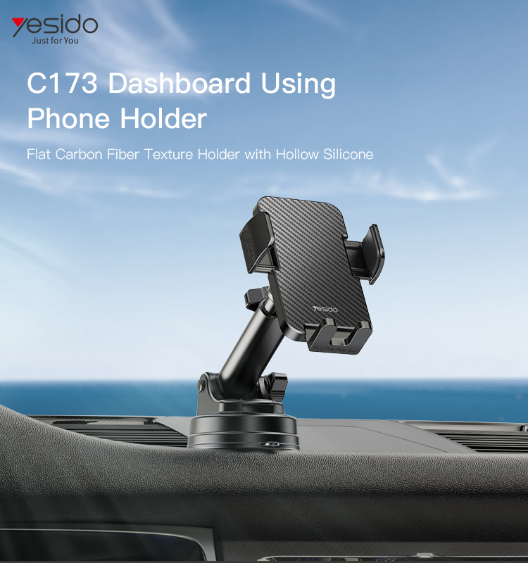 Yesido מעמד לרכב Dashboard Spring Clip Holder (C173)