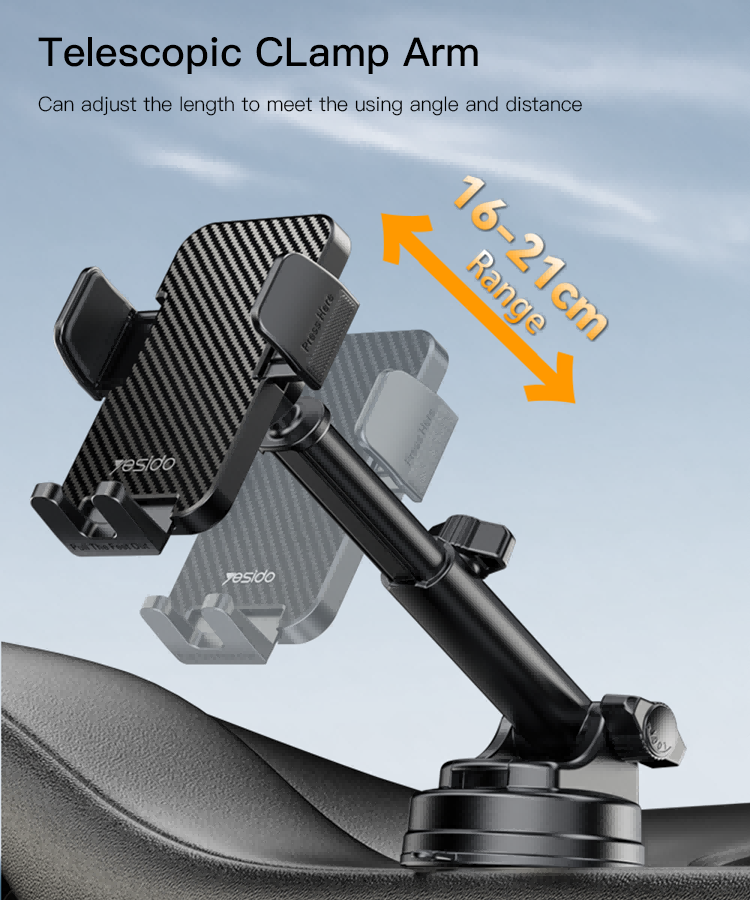 Yesido מעמד לרכב Dashboard Spring Clip Holder (C173)