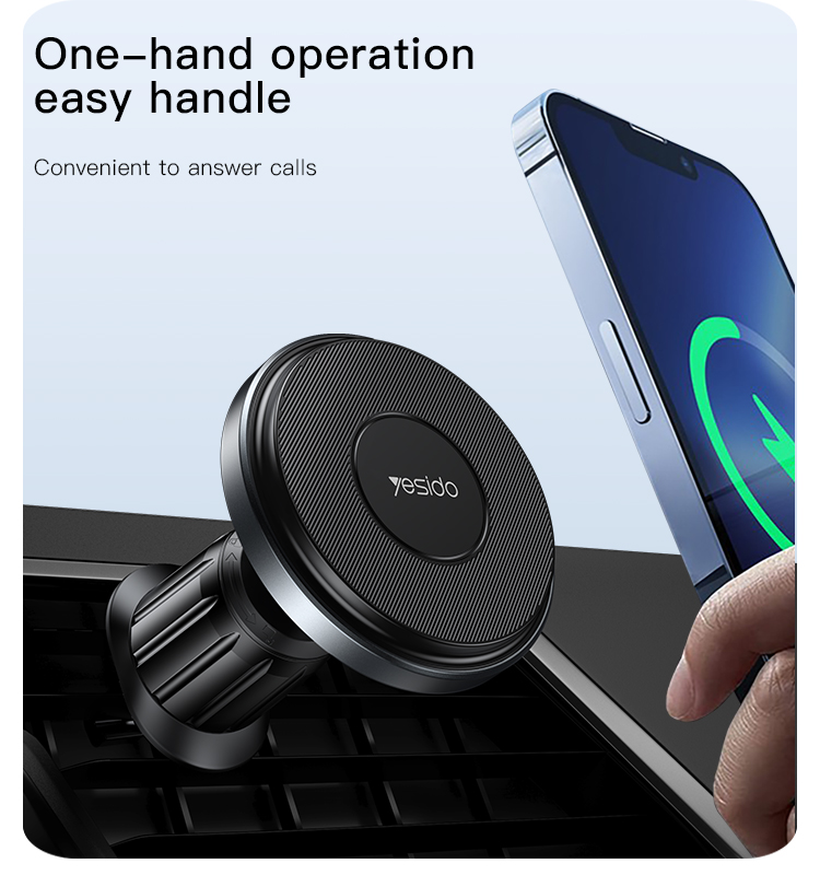 Yesido מעמד לרכב 15W Magnetic wirless car holder (C190)