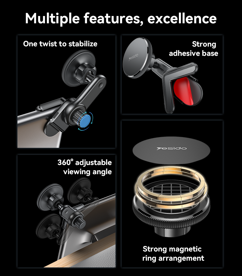 Yesido מעמד לרכב Magsafe Magnetic Car holder (C213)