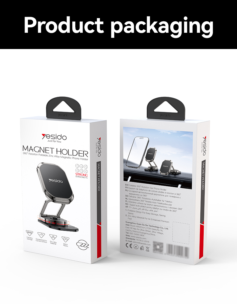 Yesido מעמד לרכב Folding magnetic bracket (C222)