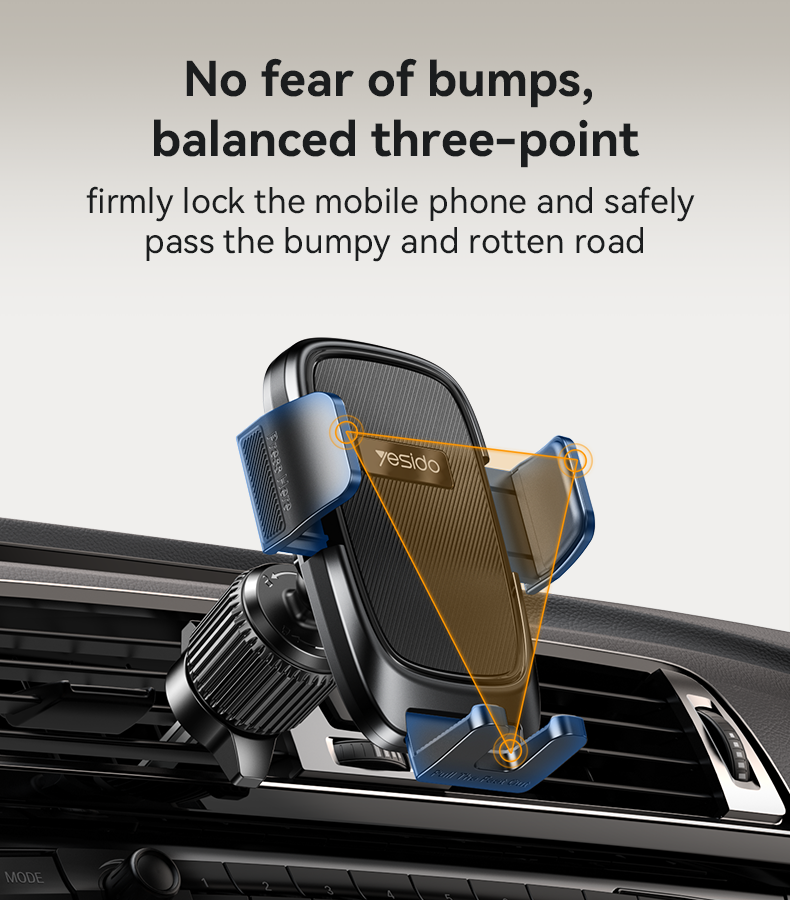 Yesido מעמד לרכב Airvent Spring Clip Phone Holder (C241)