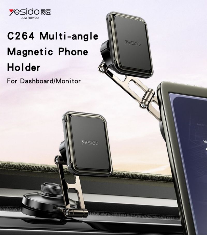 Yesido מעמד לרכב Folding Magnetic Phone Holder (C264)