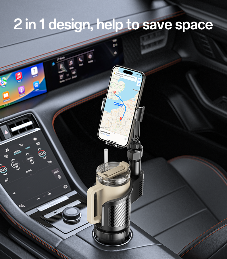 Yesido מעמד לרכב 2 in 1 Car cup holder (C273)