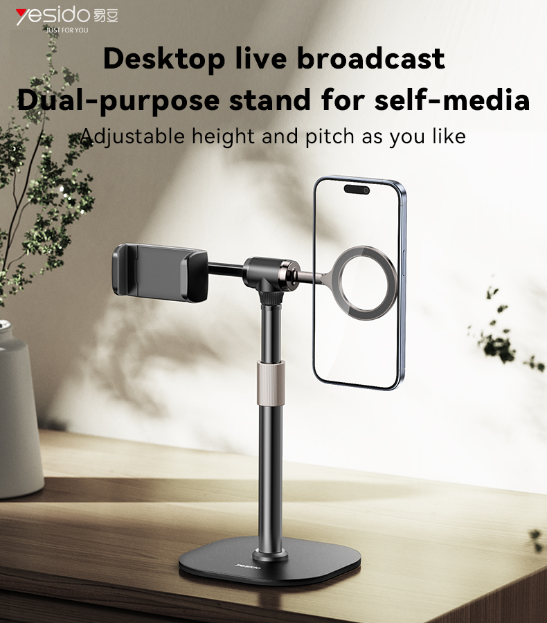 Yesido מעמד לרכב Desktop dual-purpose live broadcast phone holder (C297)