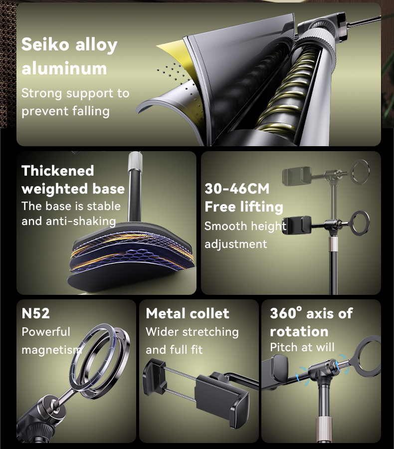 Yesido מעמד לרכב Desktop dual-purpose live broadcast phone holder (C297)