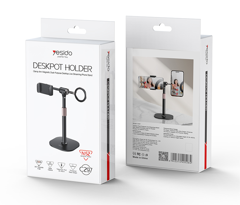 Yesido מעמד לרכב Desktop dual-purpose live broadcast phone holder (C297)