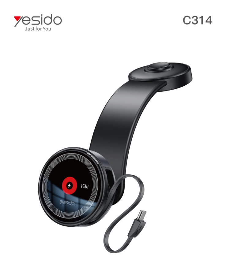 Yesido מעמד לרכב Magnetic wireless charging (C314)