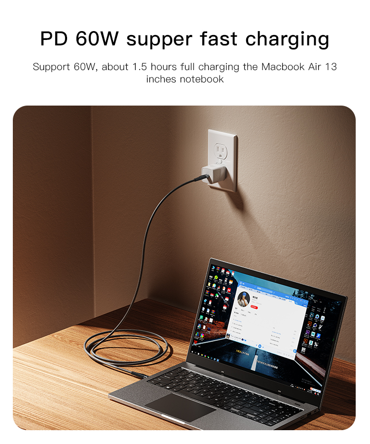 Yesido כבל 60W PD Data cable
3M (CA116)