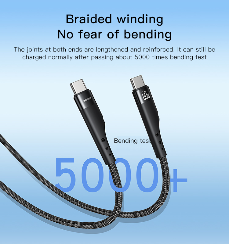 Yesido כבל 60W PD Data cable
3M (CA116)