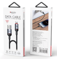 Yesido כבל USB-L 12W Aluminum Alloy  Data Cable
1.2M (CA129L)