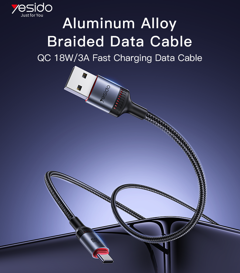 Yesido כבל USB-C 18W Aluminum Alloy  Data Cable
2M (CA130C)