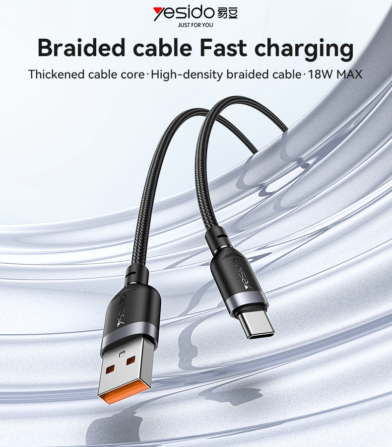 Yesido כבל A TO C/3A
data cable
1.2M (CA132C)