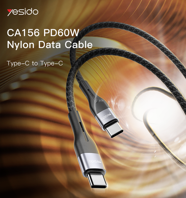 Yesido כבל 60W C to C Cotton Data Cable
1M (CA156)