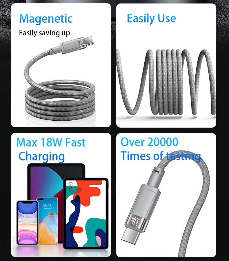 Yesido כבל Magnetic absorption data cable
1M (CA173)