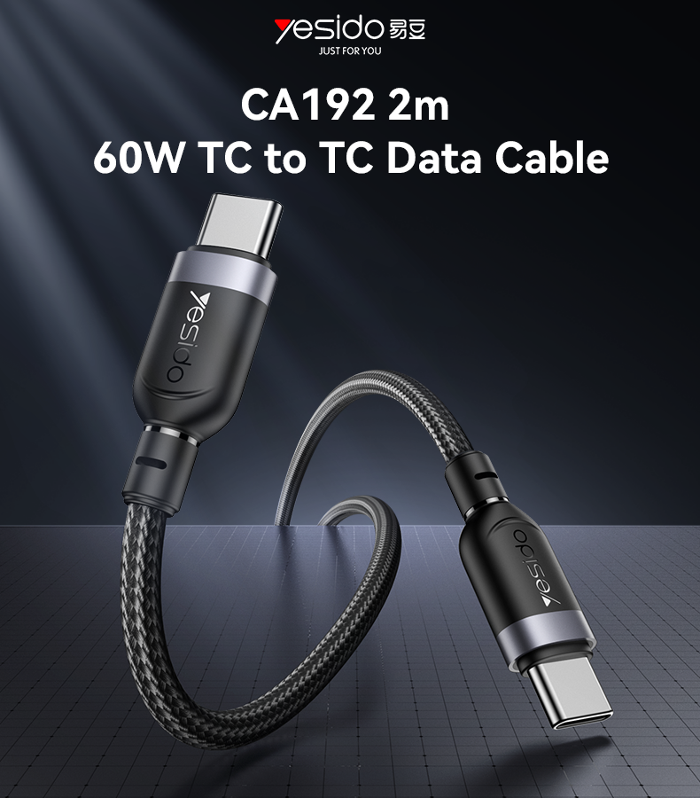 Yesido כבל C TO C/60W
Data cable
2M (CA192)