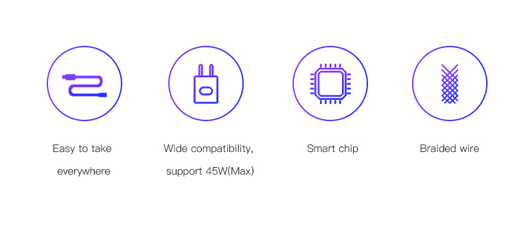 Yesido כבל 45W Dual Type - C
30 CM (CA83)