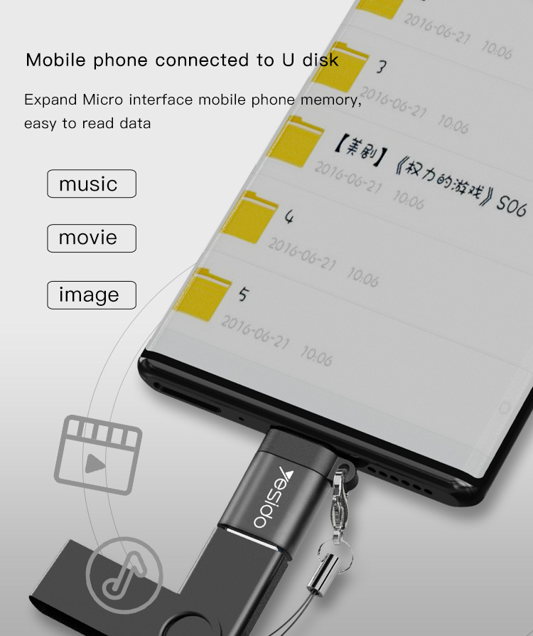 Yesido מתאם OTG MICRO OTG (GS07)
