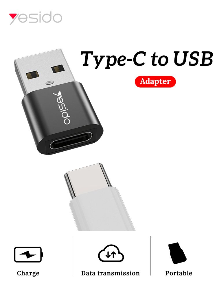 Yesido מתאם OTG TYPE-C TO USB (GS09)