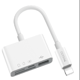 Yesido מתאם OTG Dual lightning to TF SD USB (GS12)