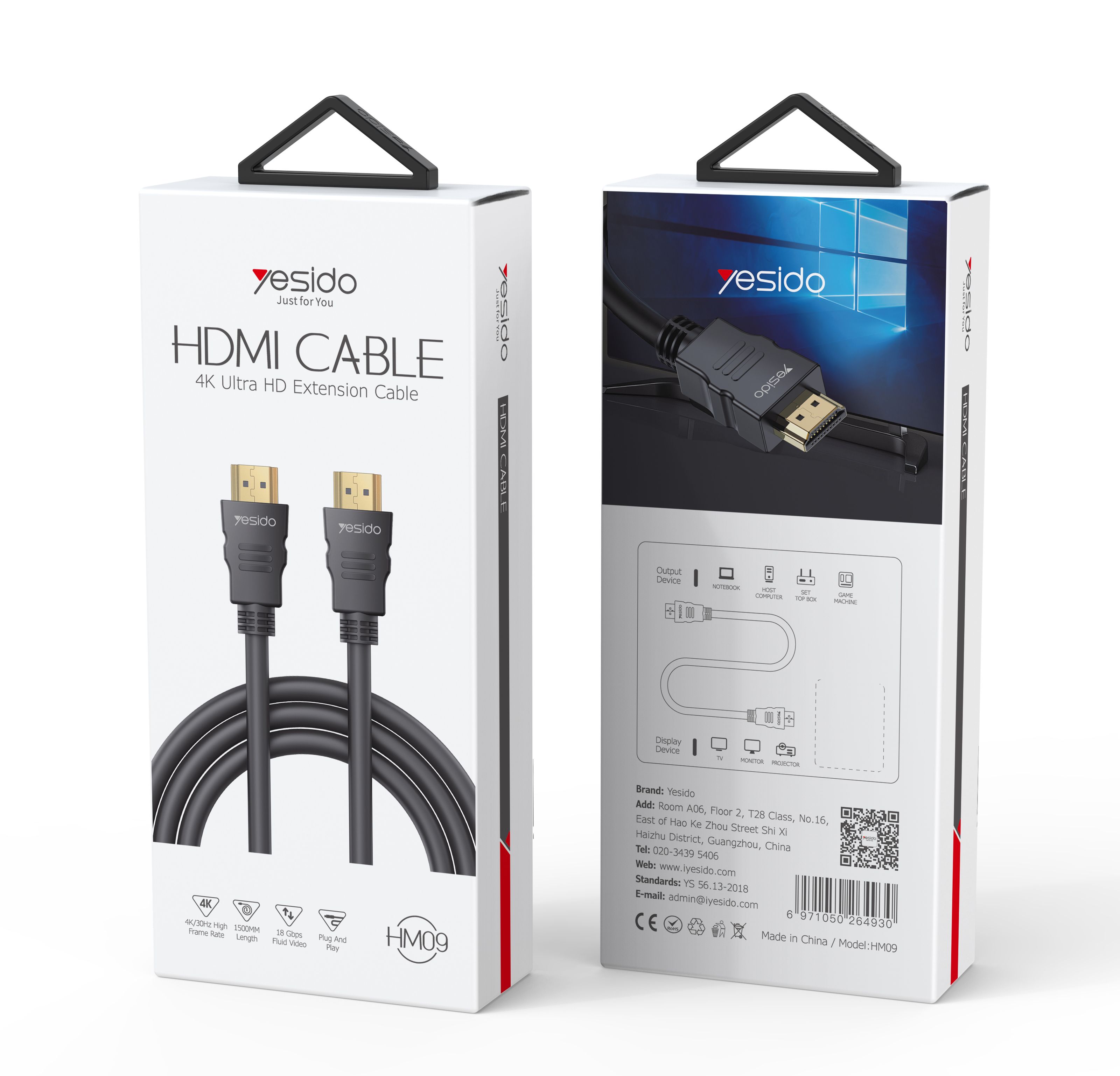 כבל HDMI 4K Yesido HM09