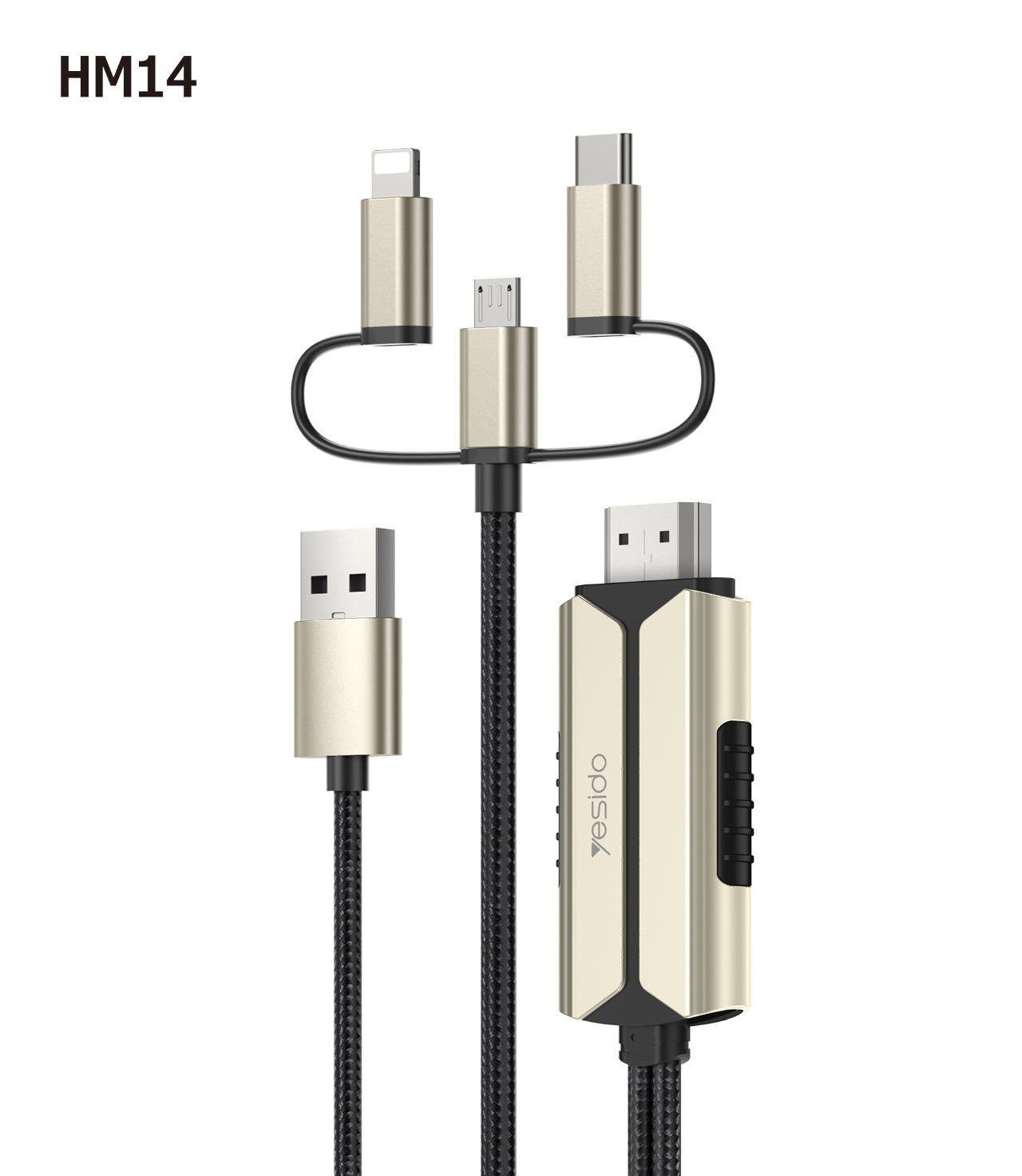 Yesido כבל HDMI 3IN1 HDMI CABLE (HM14)