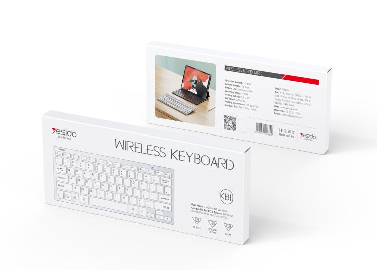 Yesido מקלדת ועכבר Wireless Keyboard (KB11)