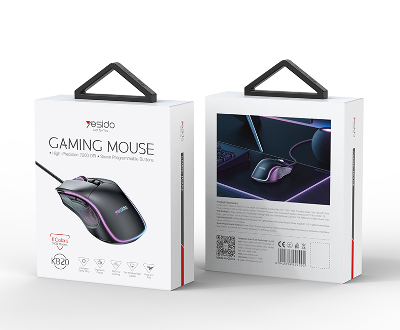 Yesido מקלדת ועכבר Game wired mouse (KB20)
