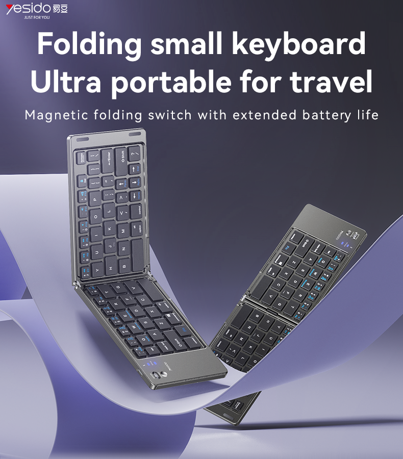 Yesido מקלדת ועכבר MINI double folding Keyboard-English version (KB27)