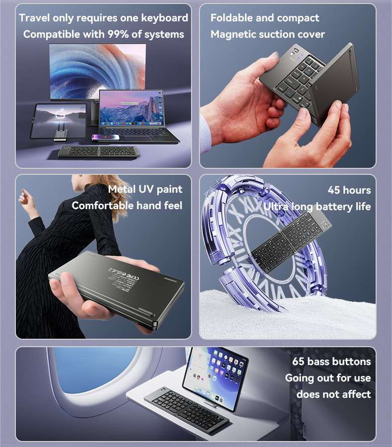 Yesido מקלדת ועכבר MINI double folding Keyboard-English version (KB27)