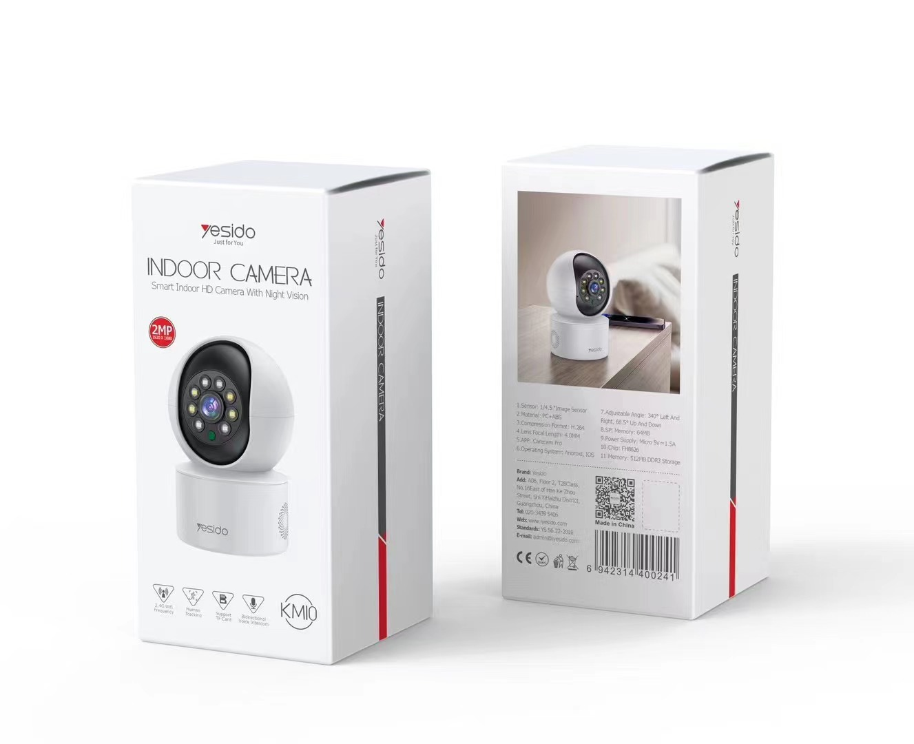 Yesido אביזר Lifestyle Indoor Camera
2.4G  2MP (KM10)