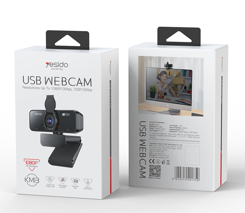 Yesido אביזר Lifestyle 2MP USB Webcam (KM13)