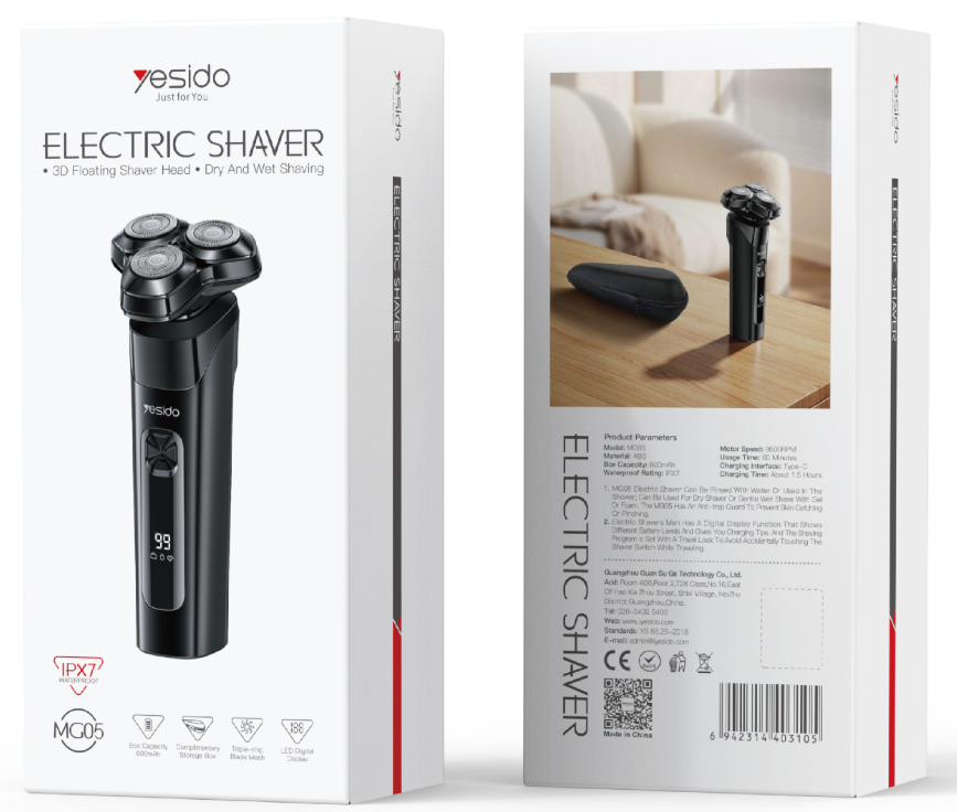 Yesido אביזר Lifestyle Rotary shaver (MG05)