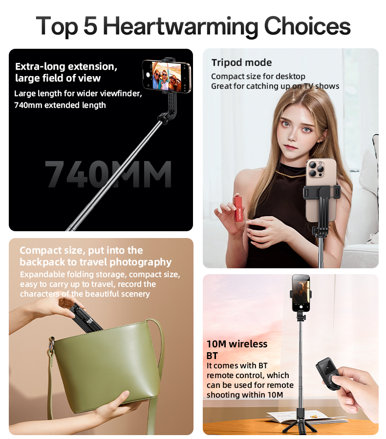 Yesido אביזר צילום Mini Selfie Stick (SF22)
