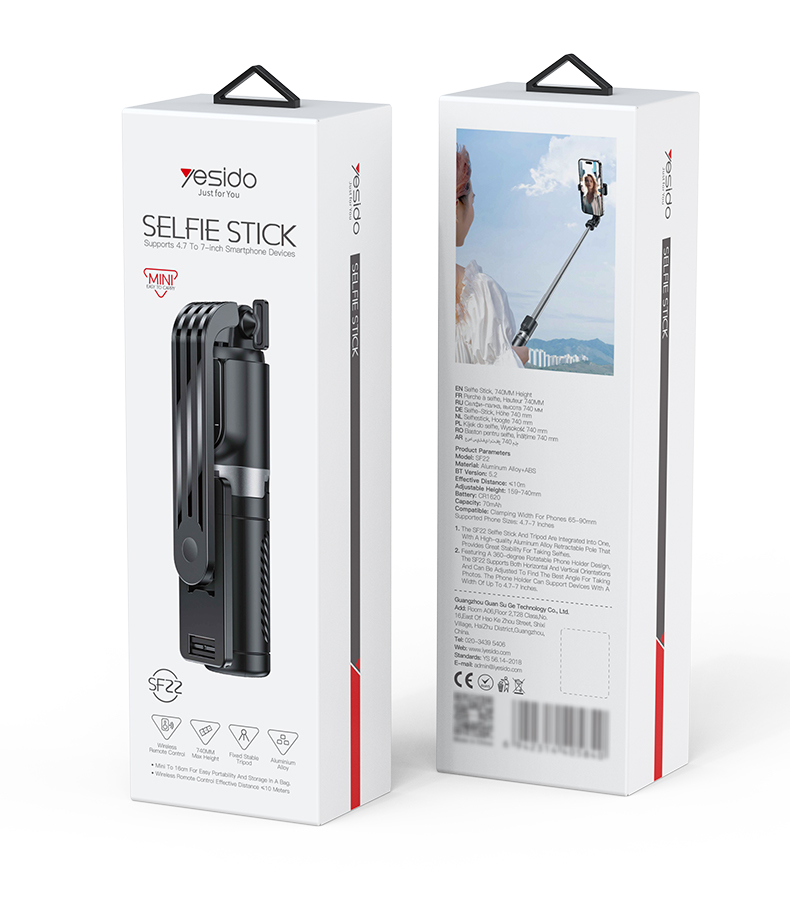 Yesido אביזר צילום Mini Selfie Stick (SF22)