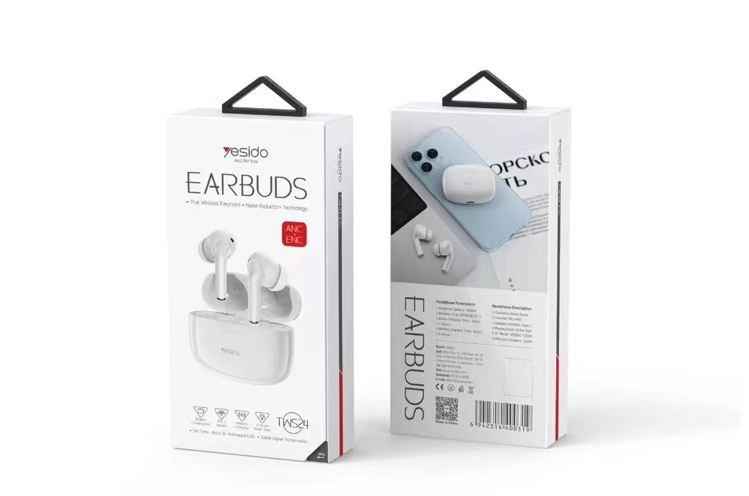 Yesido אוזניות בלוטות ANC & ENC Noice-Cancelling TWS earphone (TWS24)
