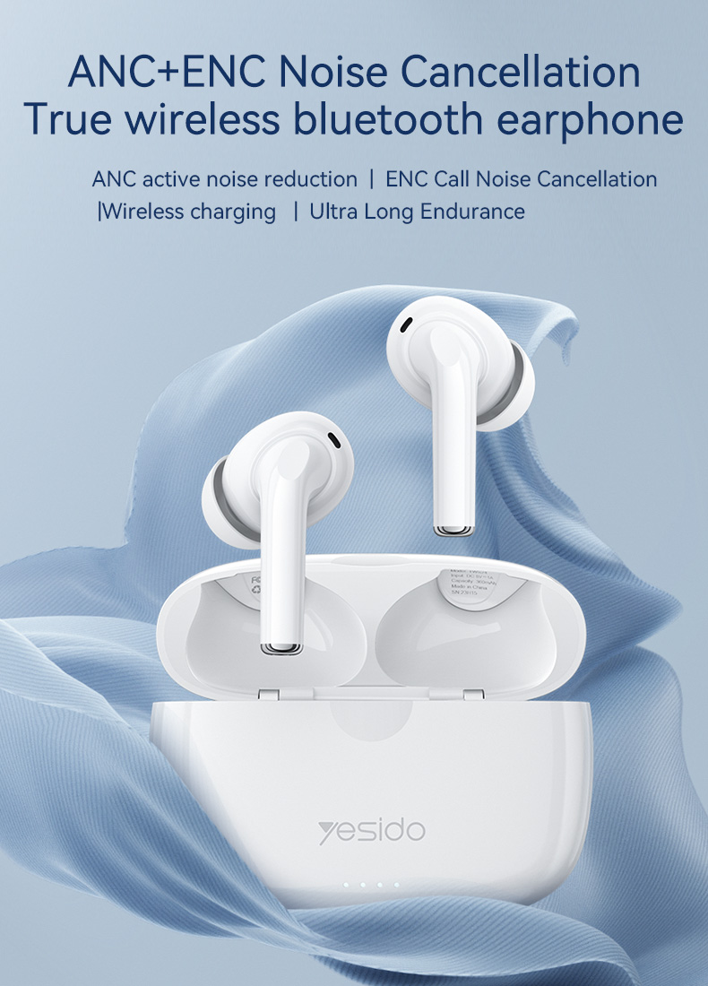 Yesido אוזניות בלוטות ANC & ENC Noice-Cancelling TWS earphone (TWS24)