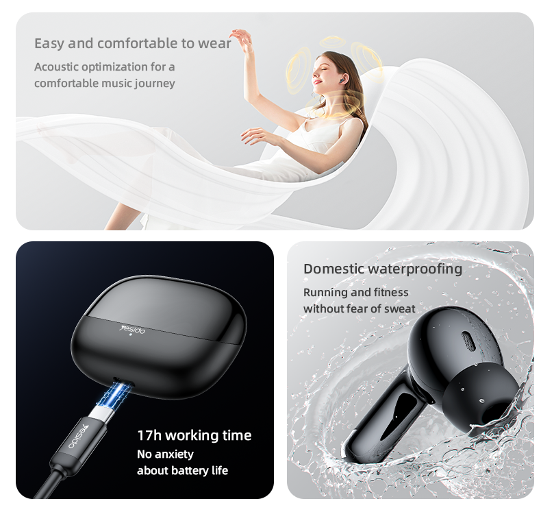 Yesido אוזניות בלוטות TWS Earphone (TWS26)