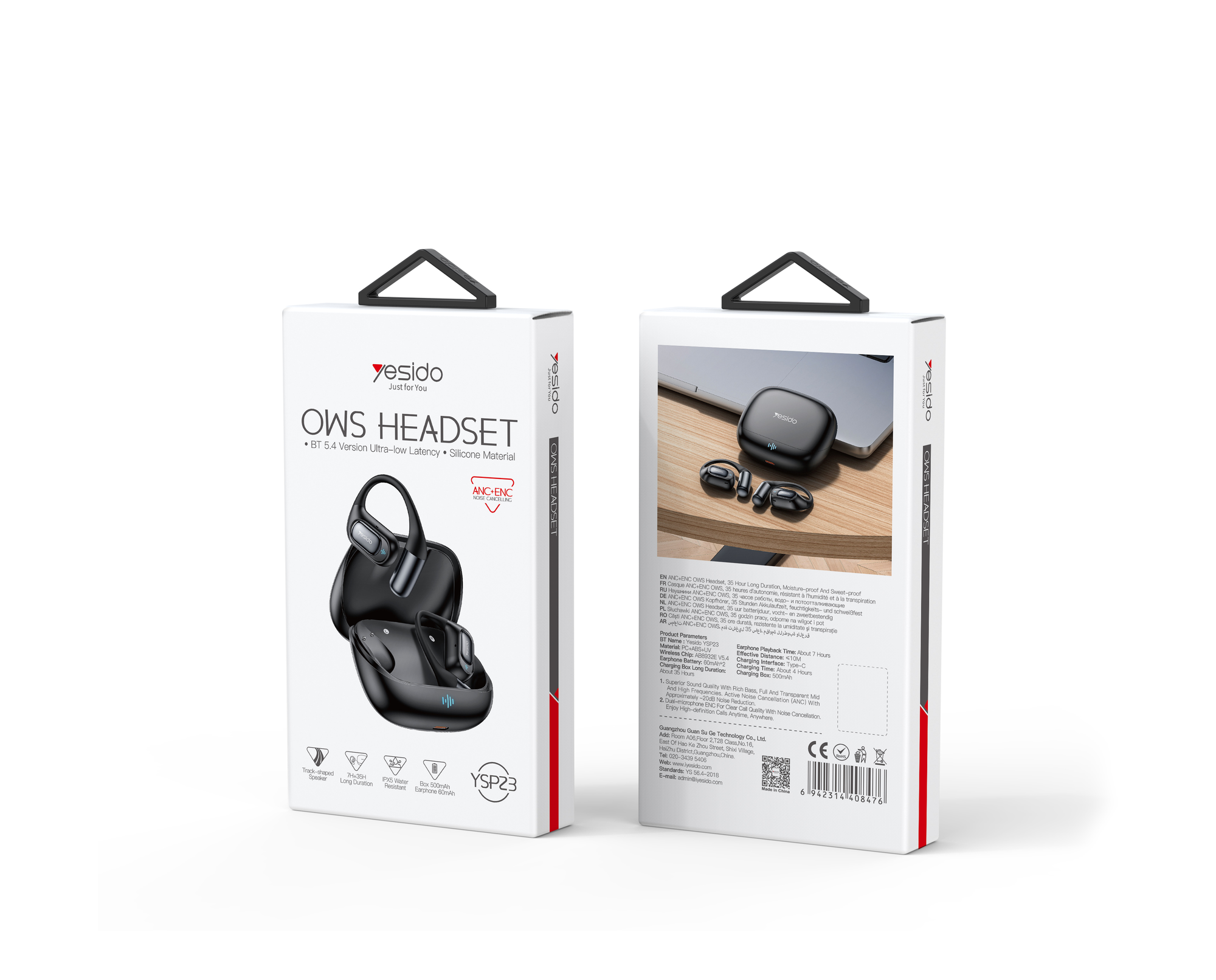 Yesido אוזניות בלוטות Single-feed ANC noise-cancelling TWS earphones (TWS30)