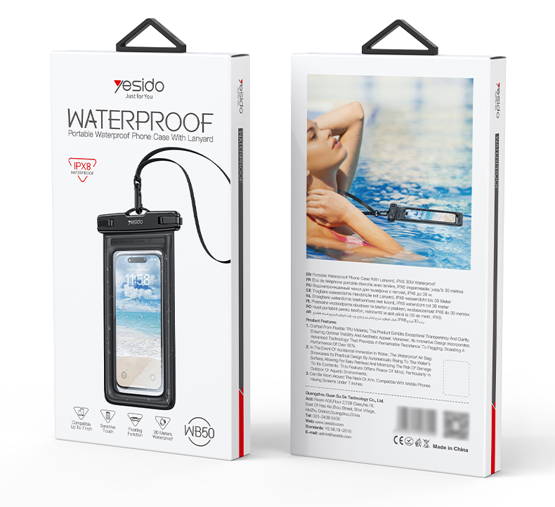 Yesido אביזר Lifestyle TPU Waterproof case (WB50)